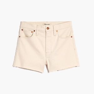 Madewell Cream Perfect Jean Shorts - 26
